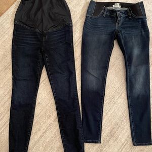 Pair of maternity jeans size 26 and 27 - Madewell & Isabel